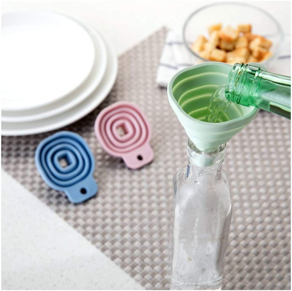 0828 Flexible Silicone Foldable Kitchen Funnel for Liquid/Powder Transfer Hopper Food (Small) - SkyShopy 0828 Flexible Silicone Foldable Kitchen Funnel for Liquid/Powder Transfer Hopper Food (Small) - SkyShopy